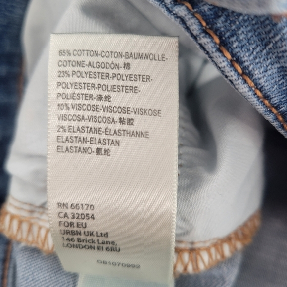 Free People Irreplaceable High Waist Button Wide Flare Jeans 70s Denim Blue 27 - Picture 6 of 6